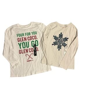NWT: 2 girls size 8 Holiday Long Sleeves